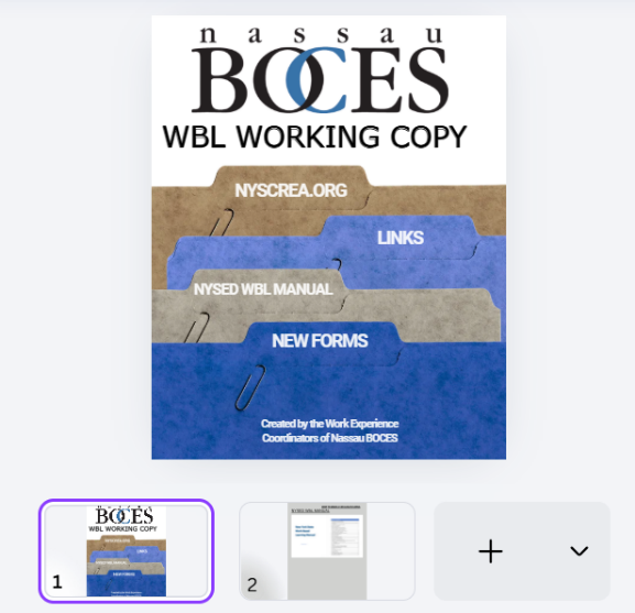 Work-Based Learning manual working copy developed by Nassau BOCES coordinators